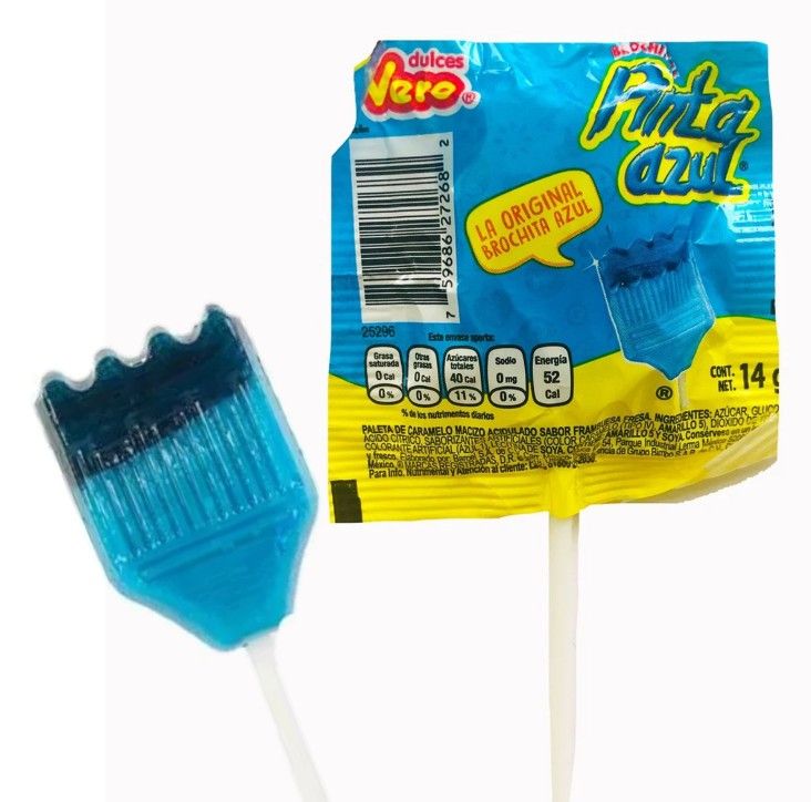 PALETAS DE BROCHA AZUL (4 por 1$)