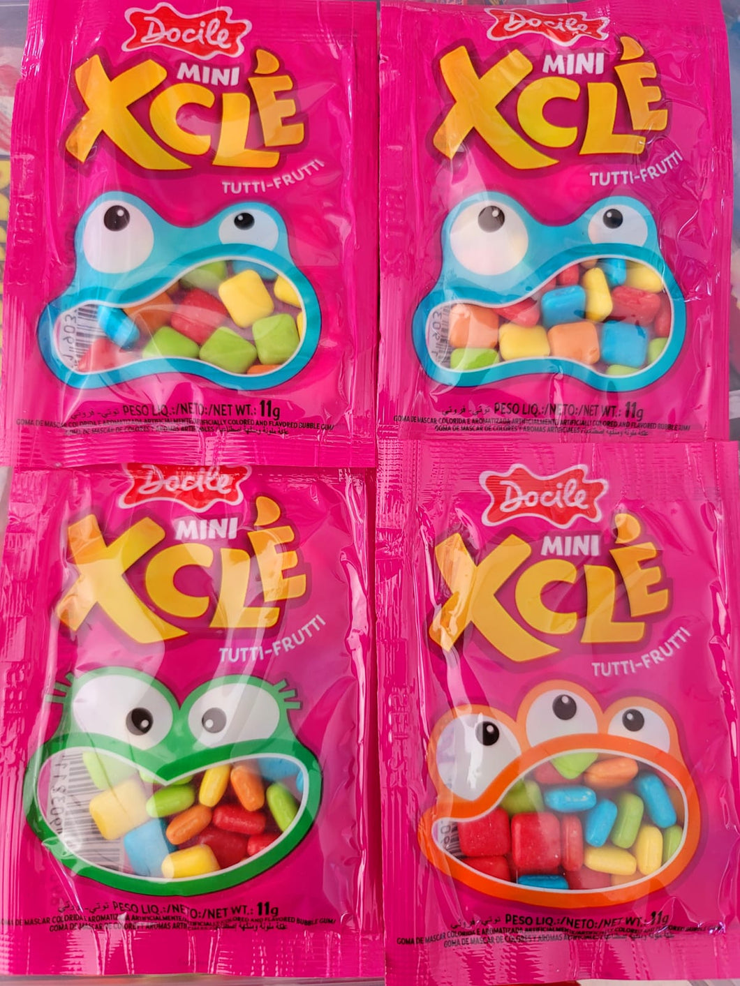 CHICLES XCLE (4 PAQUETITOS)